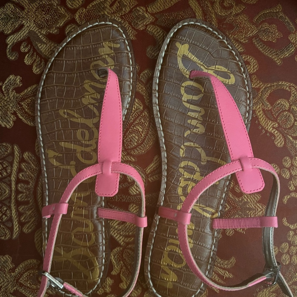 Sam Edelman Pink Sandals with Brown Sole